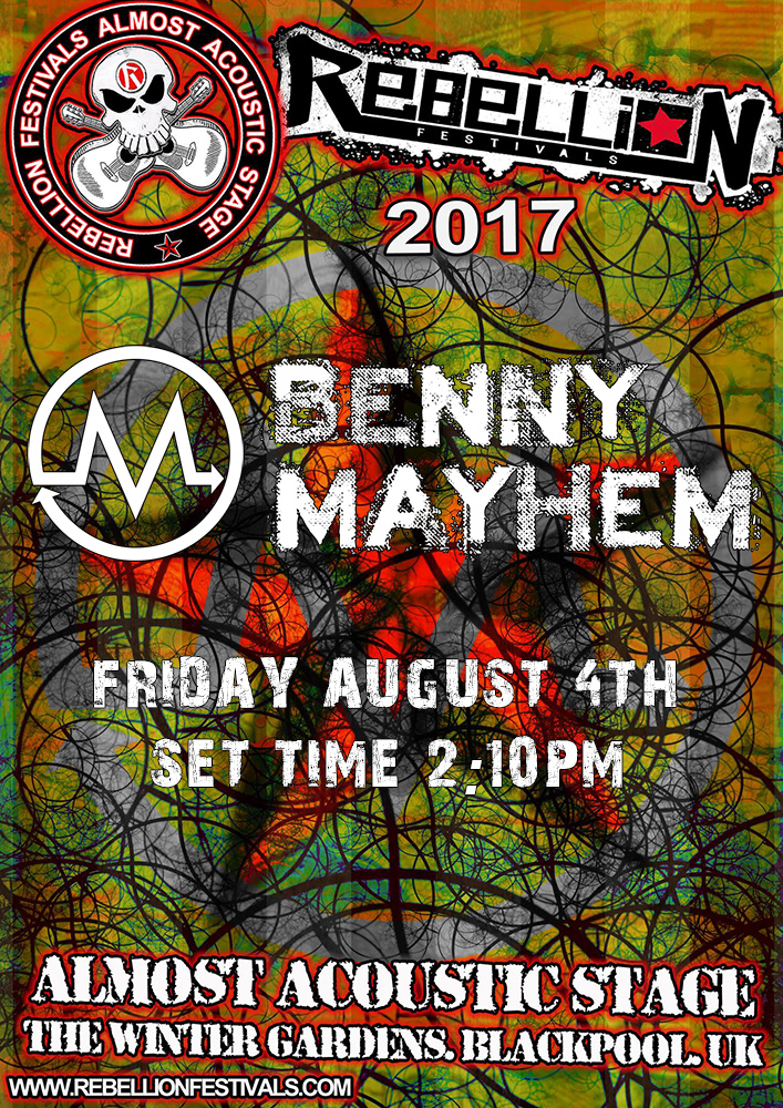 Benny Mayhem at Rebellion Punk Music Festival 2017