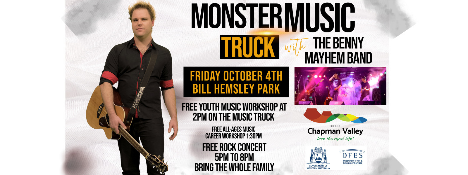 Benny Mayhem's Monster Music Truck Chapman Valley